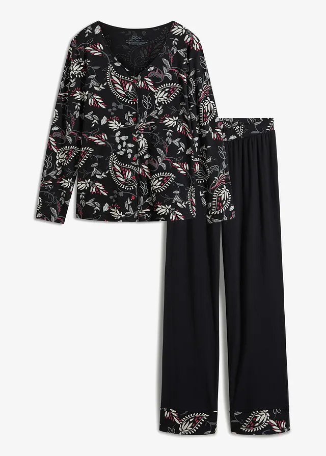 Pijama din bumbac bio cu nasturi