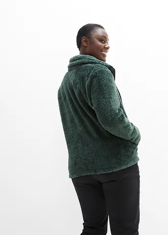 Teddy fleece vest, Kleur: schaduwgroen