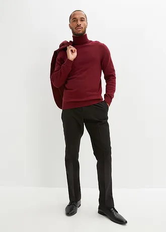 Svetr s rolákovým límcem a kašmírem • javorově červená • bonprix obchod