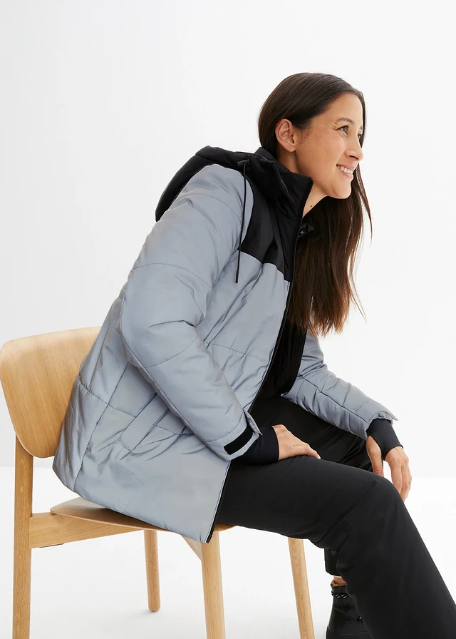 Gewatteerde outdoor jas, reflecterend • zilverkleur • product-page.page-title-suffix