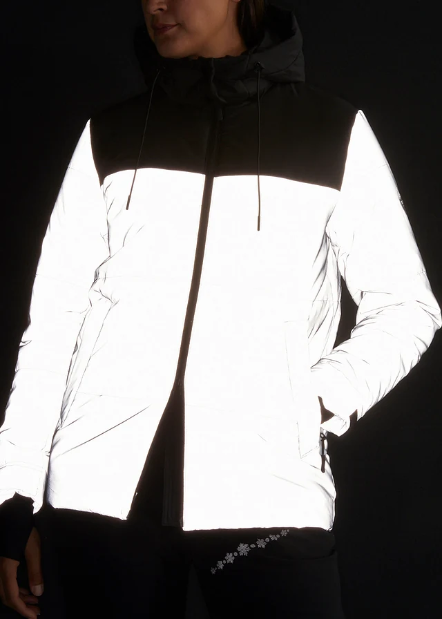 Gewatteerde outdoor jas, reflecterend • zilverkleur • product-page.page-title-suffix
