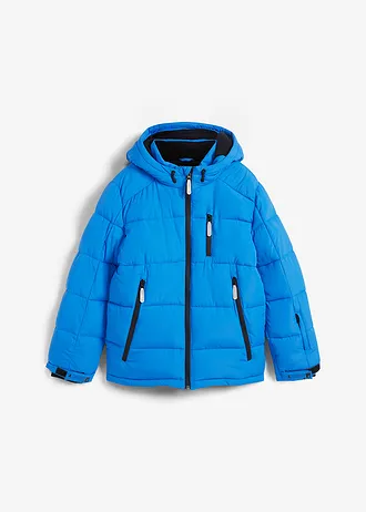 Warm gevoerde winterjas met capuchon • blauw • bonprix online shop