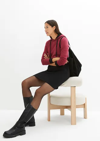 Těhotenské/kojicí šaty • černo-rododendronově červená • bonprix obchod