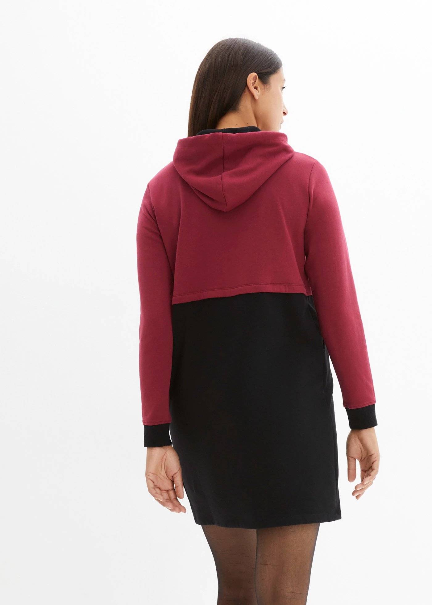 Těhotenské/kojicí šaty • černo-rododendronově červená • bonprix obchod