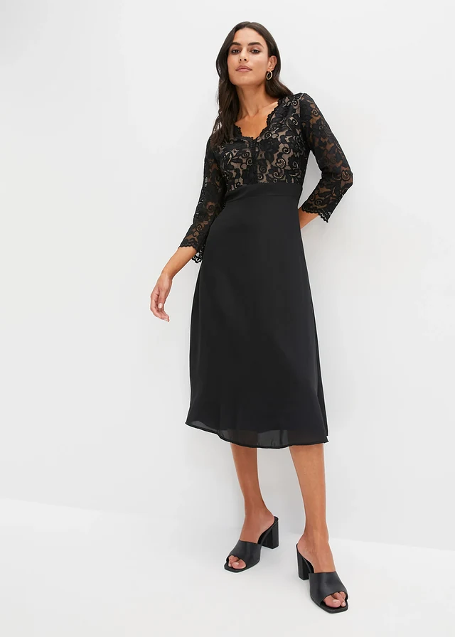 Robe en voile et dentelle • noir • product-page.page-title-suffix