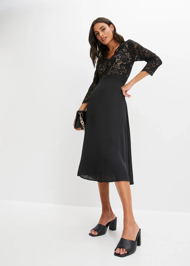 Robe en voile et dentelle • noir • product-page.page-title-suffix