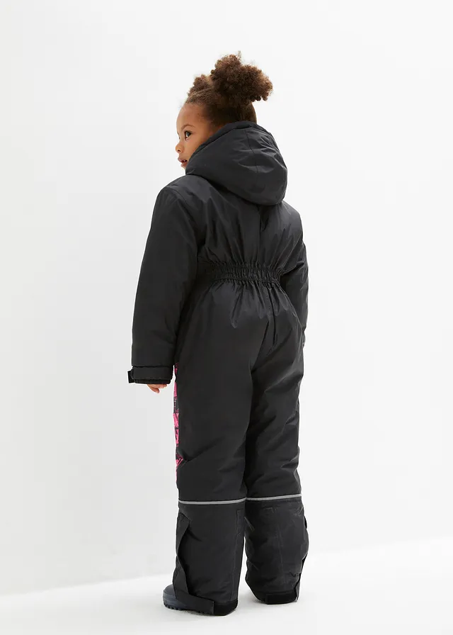 Meisjes sneeuwpak, waterdicht en warm gevoerd • zwart-pinklady grafische print • product-page.page-title-suffix