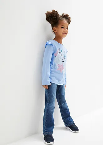 Džínsy bootcut, Mid Waist, s pohodlným pásom • modrá denim • obchod bonprix