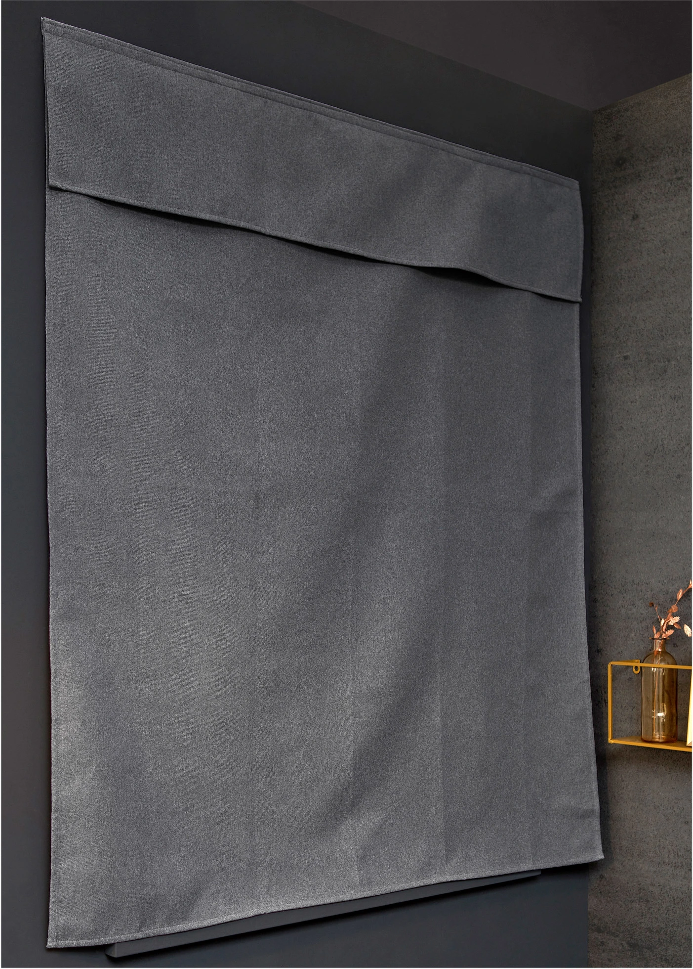 Verduisterend vouwgordijn met klittenband • grijs • bonprix online shop