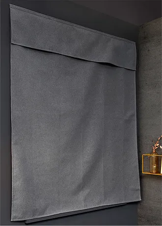 Verduisterend vouwgordijn met klittenband • grijs • bonprix online shop