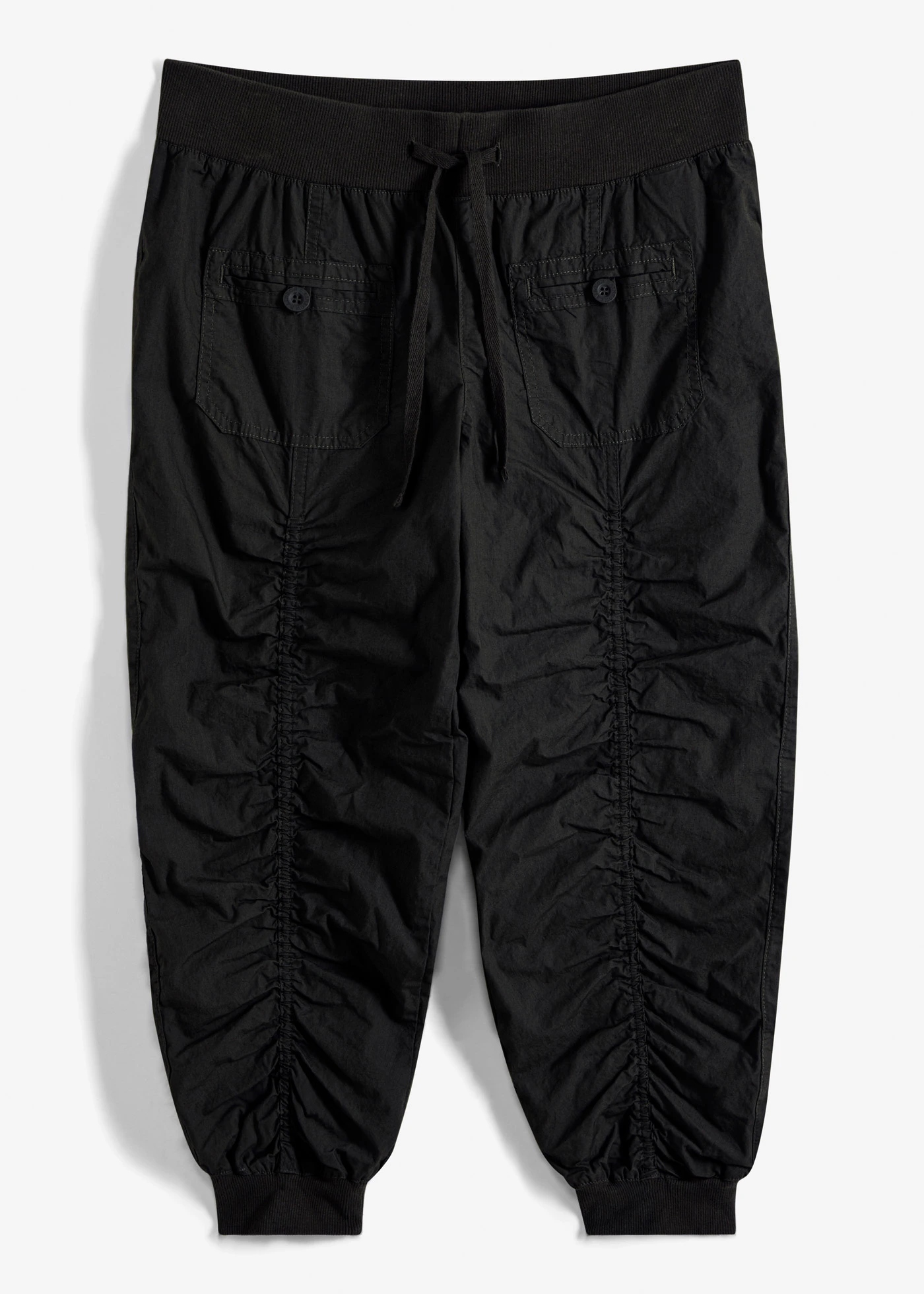 Comfortabele 3/4 broek van puur katoen • zwart • bonprix online shop