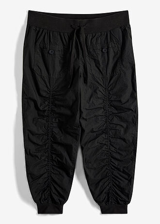 Comfortabele 3/4 broek van puur katoen, Kleur: zwart