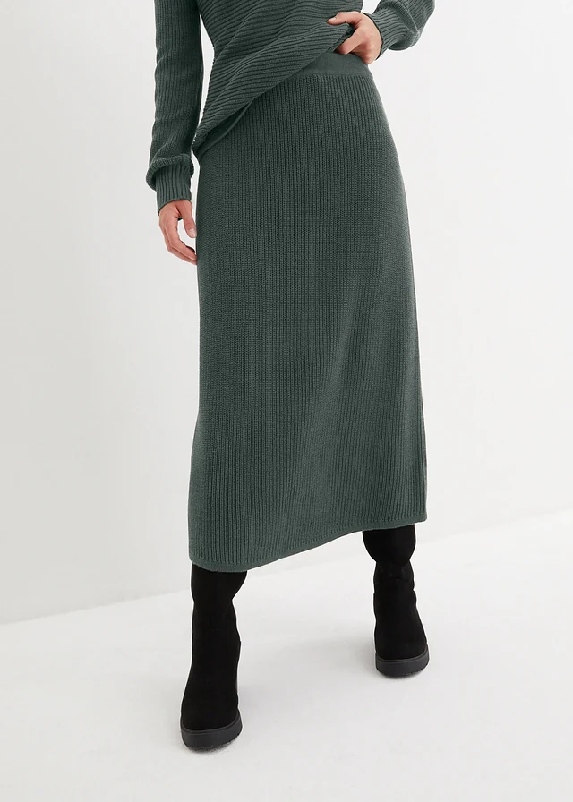 Midi rok • dennengroen • bonprix online shop