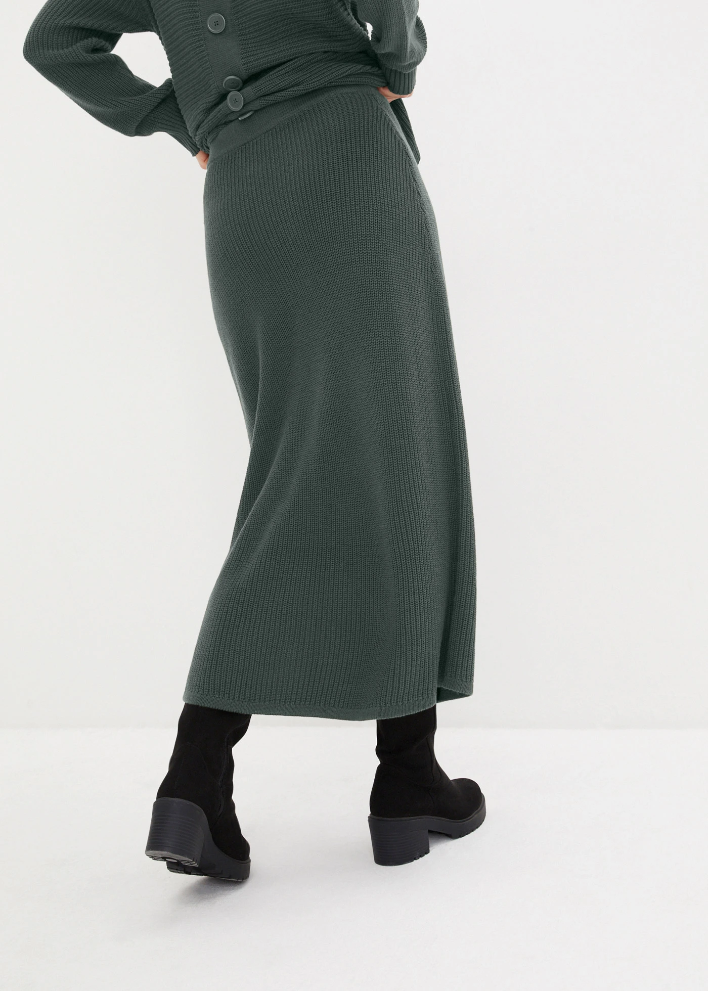 Midi rok • dennengroen • bonprix online shop