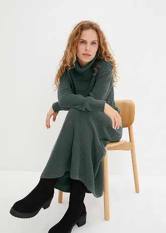 Pletená sukně, lehce zvonová • sytě zelená • bonprix obchod