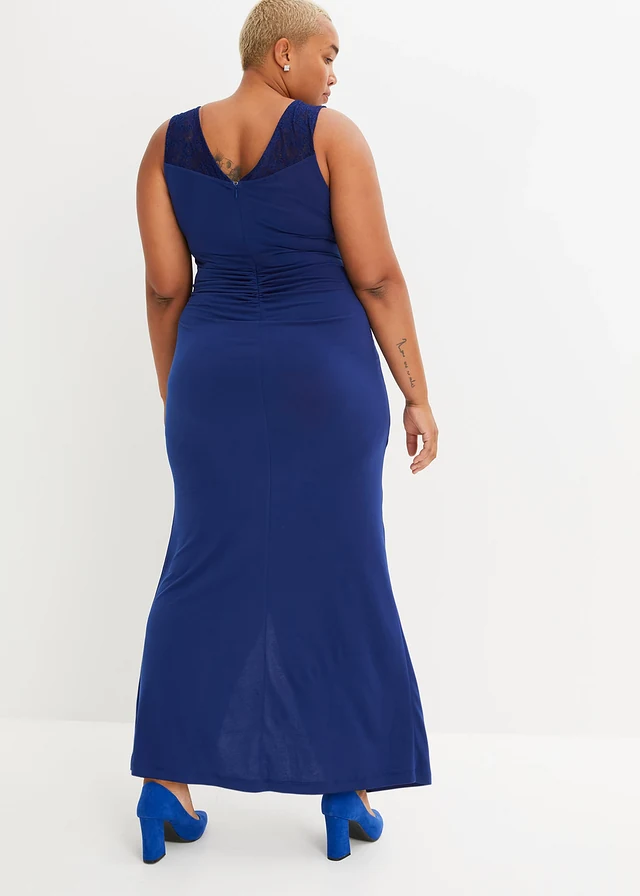 Robe longue à dentelle, Couleur: bleu foncé