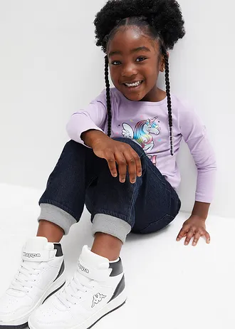 Meisjes thermobroek met jersey voering • nachtblauw denim • bonprix online shop