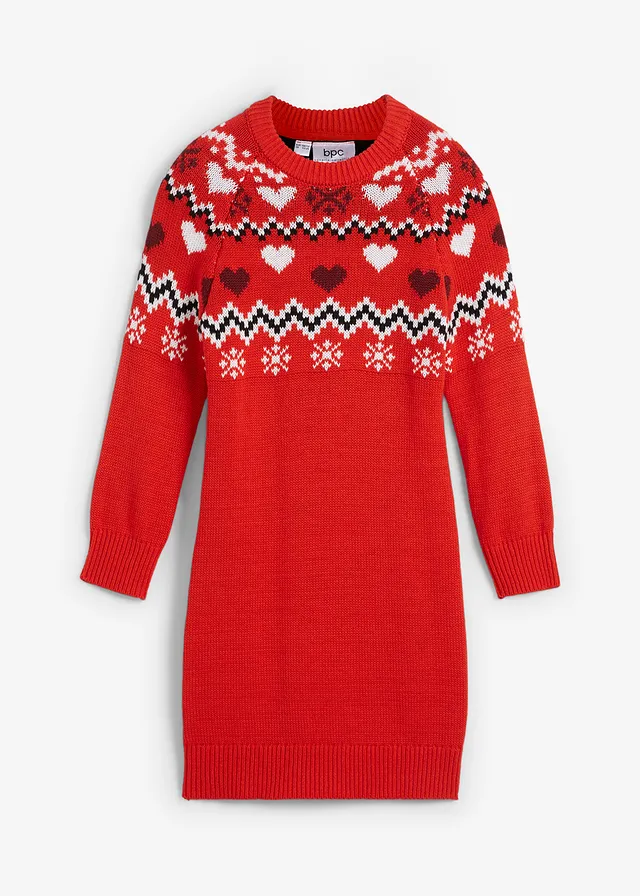 Rochie tricotată fete cu model norvegian