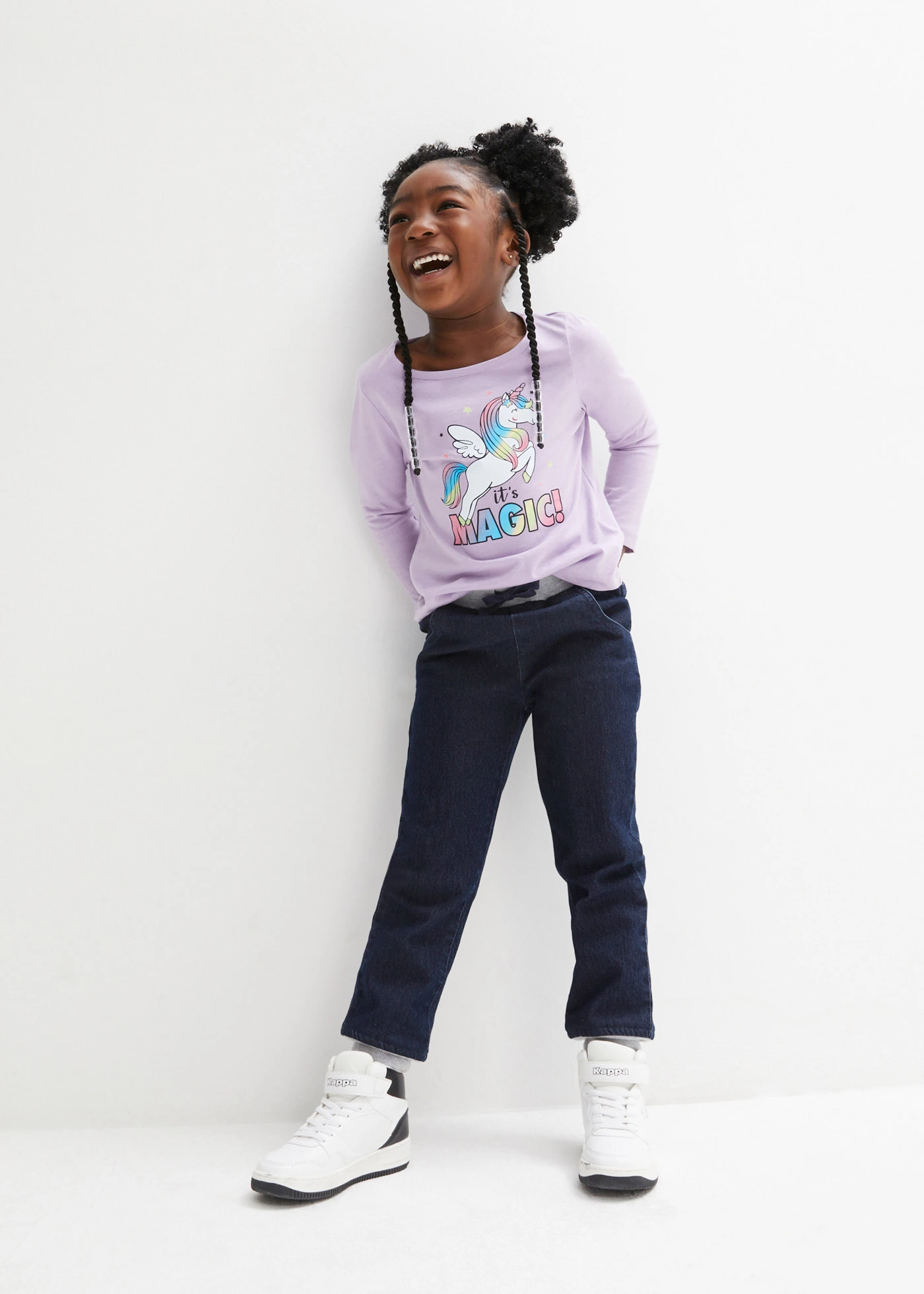 Meisjes thermobroek met jersey voering • nachtblauw denim • bonprix online shop