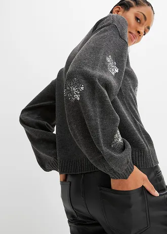 Sweter • antracytowy melanż • sklep bonprix