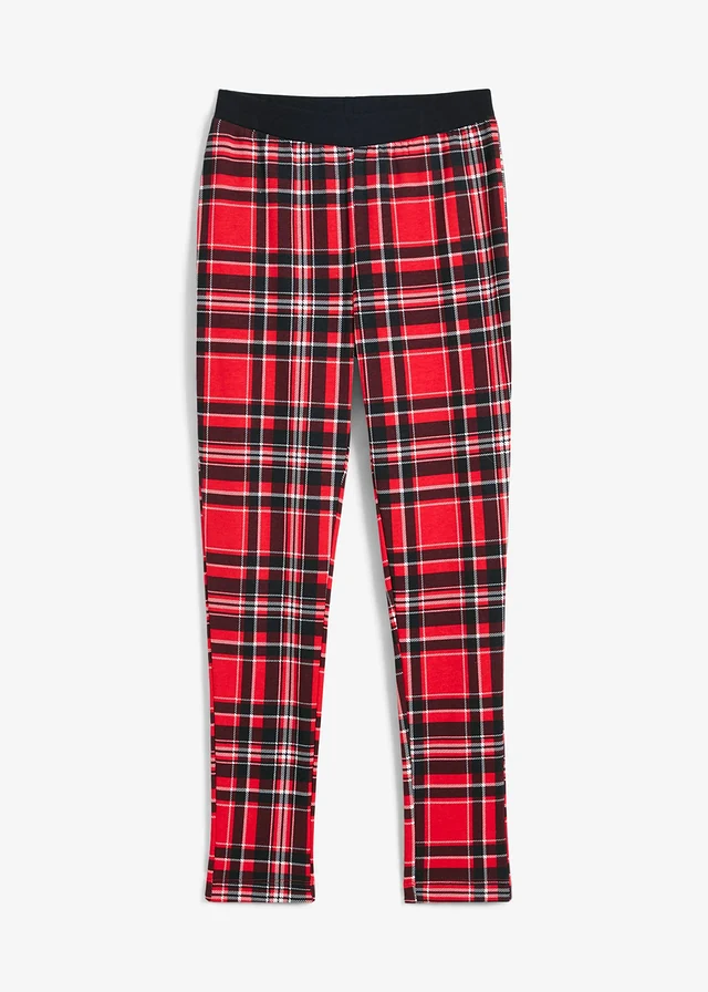Legging thermo fille à carreaux