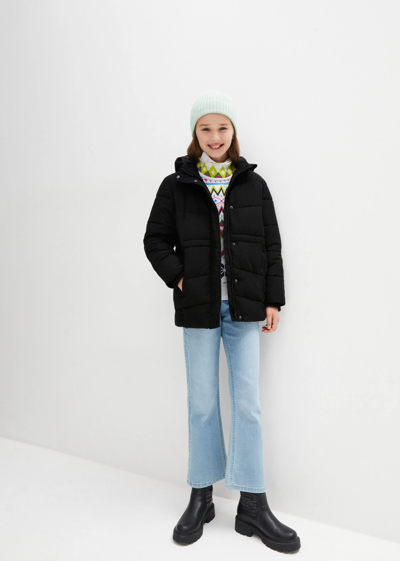 Meisjes winterparka met capuchon • zwart • bonprix online shop