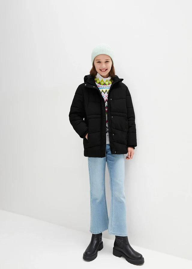 Meisjes winterparka met capuchon • zwart • product-page.page-title-suffix