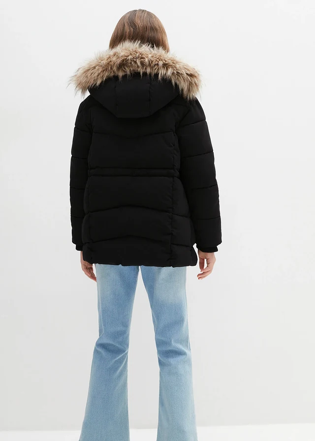 Meisjes winterparka met capuchon • zwart • product-page.page-title-suffix