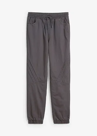 Pantalon jogger regular à doublure thermique en jersey, Couleur: gris ardoise