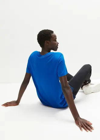 Lang sportshirt in layerlook • azuurblauw • bonprix online shop