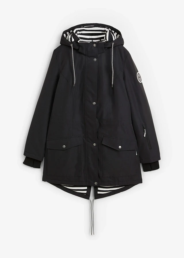 Outdoorjas, waterdicht, Kleur: zwart