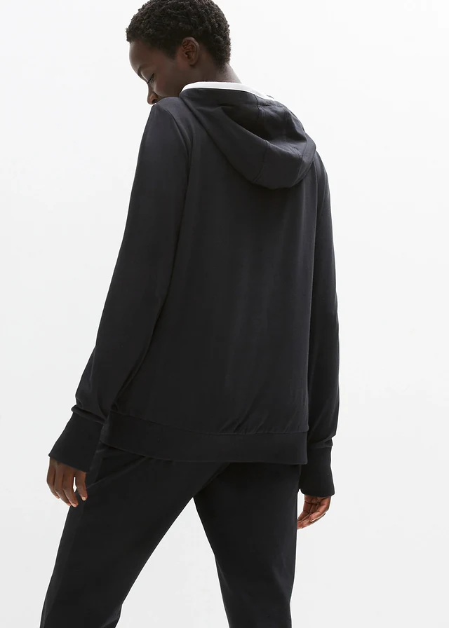 Stretch sweatvest met katoen • zwart • product-page.page-title-suffix