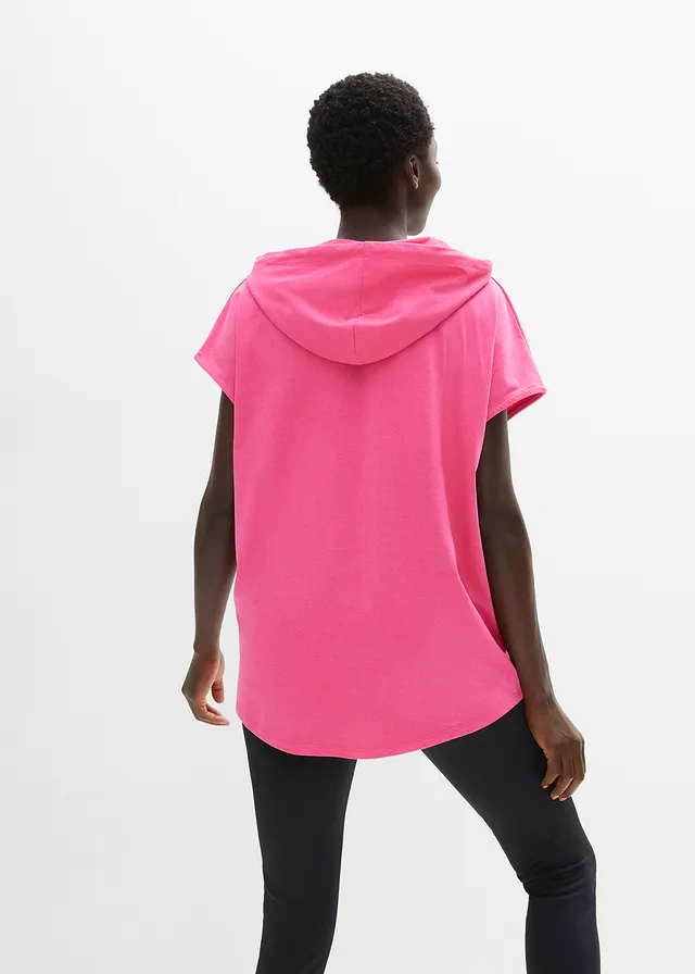 Sweat à capuche oversize, Couleur: fuchsia