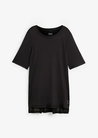 T-shirt technique long avec mesh, séchage rapide • noir • Boutique bonprix