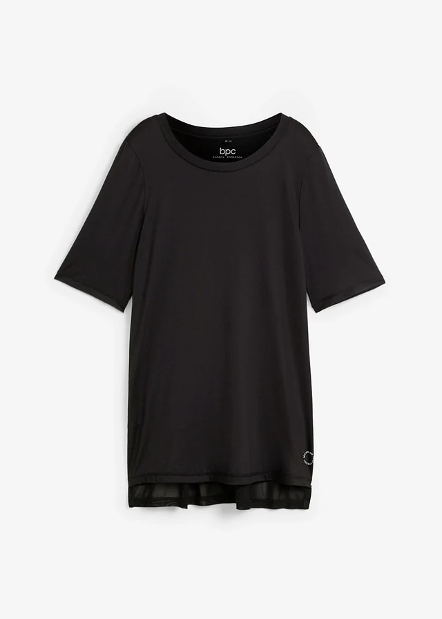 T-shirt de sport long avec mesh, séchage rapide