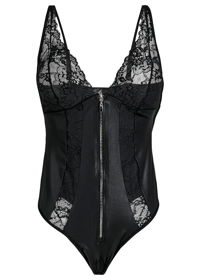 Body string ouvert cu fermoar, aspect umed