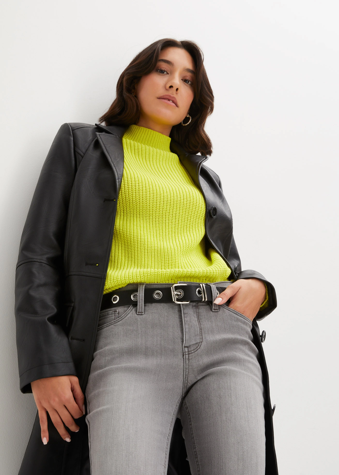 Riem met metalen eyelets • zwart/zilverkleur • bonprix online shop