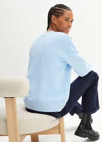 Bluza oversize z czystej bawełny • jasnoniebieski • sklep bonprix