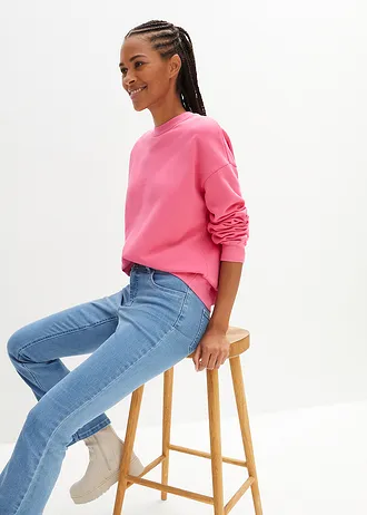 Oversized sweater van puur katoen • pink • bonprix online shop