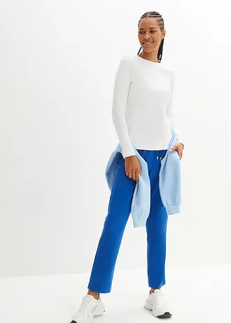 Bluză cu mâneci lungi din bumbac organic 100% • alb • magazin bonprix