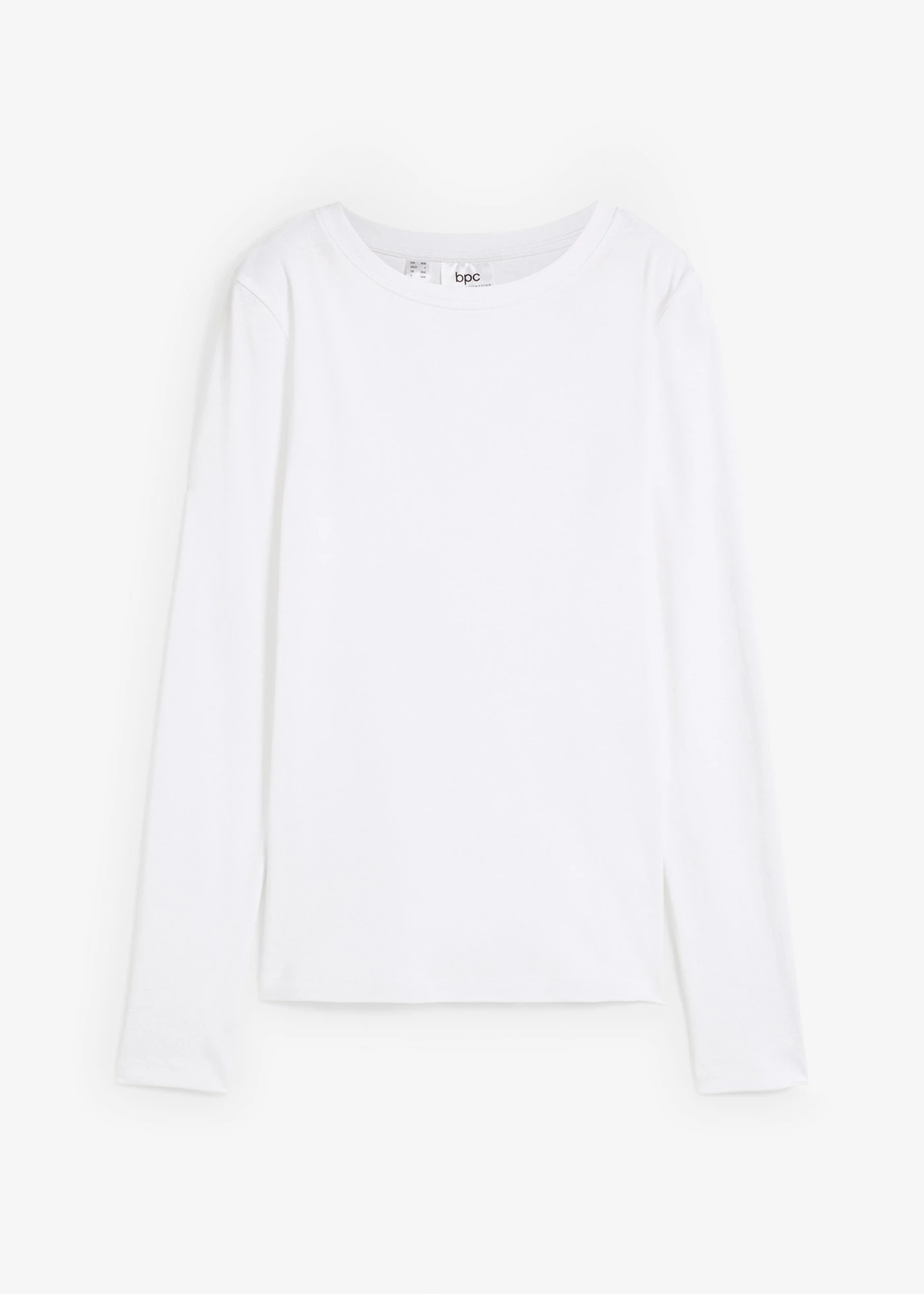 Bluză cu mâneci lungi din bumbac organic 100% • alb • magazin bonprix