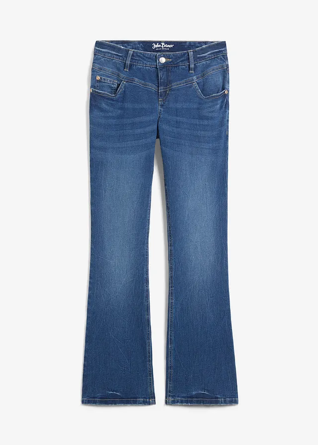 Blugi Bootcut Mid Waist, Stretch