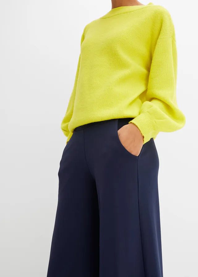 Kalhoty Culotte z viskózové směsi • tmavě modrá • bonprix obchod