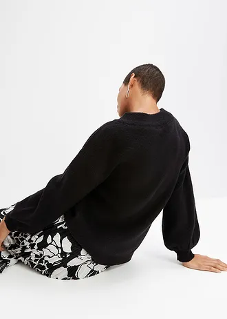 Trui met ballonmouwen, Kleur: zwart