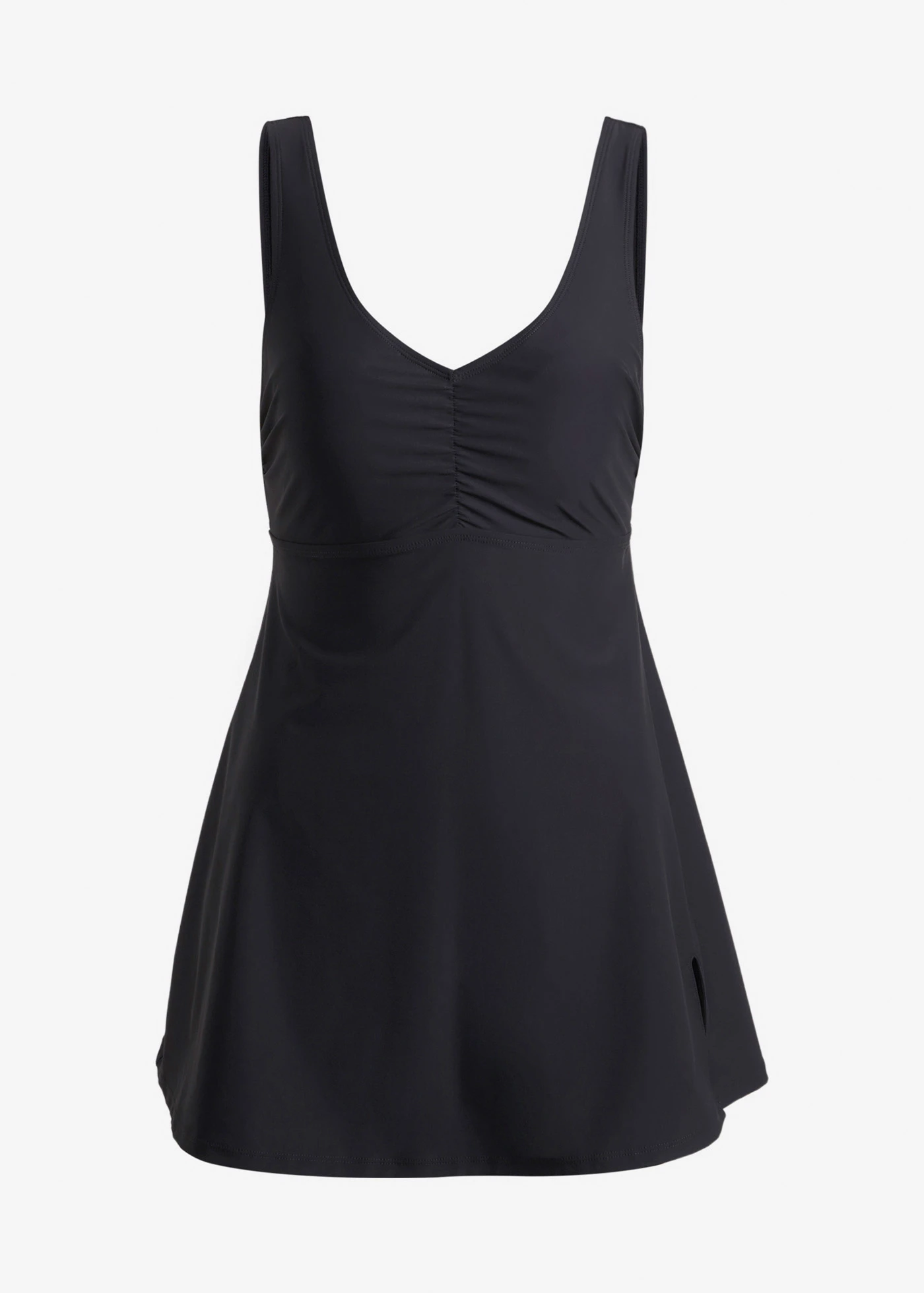 Stahovací koupací šaty, střední tvarující efekt, s výstřihem do V • černá • bonprix obchod