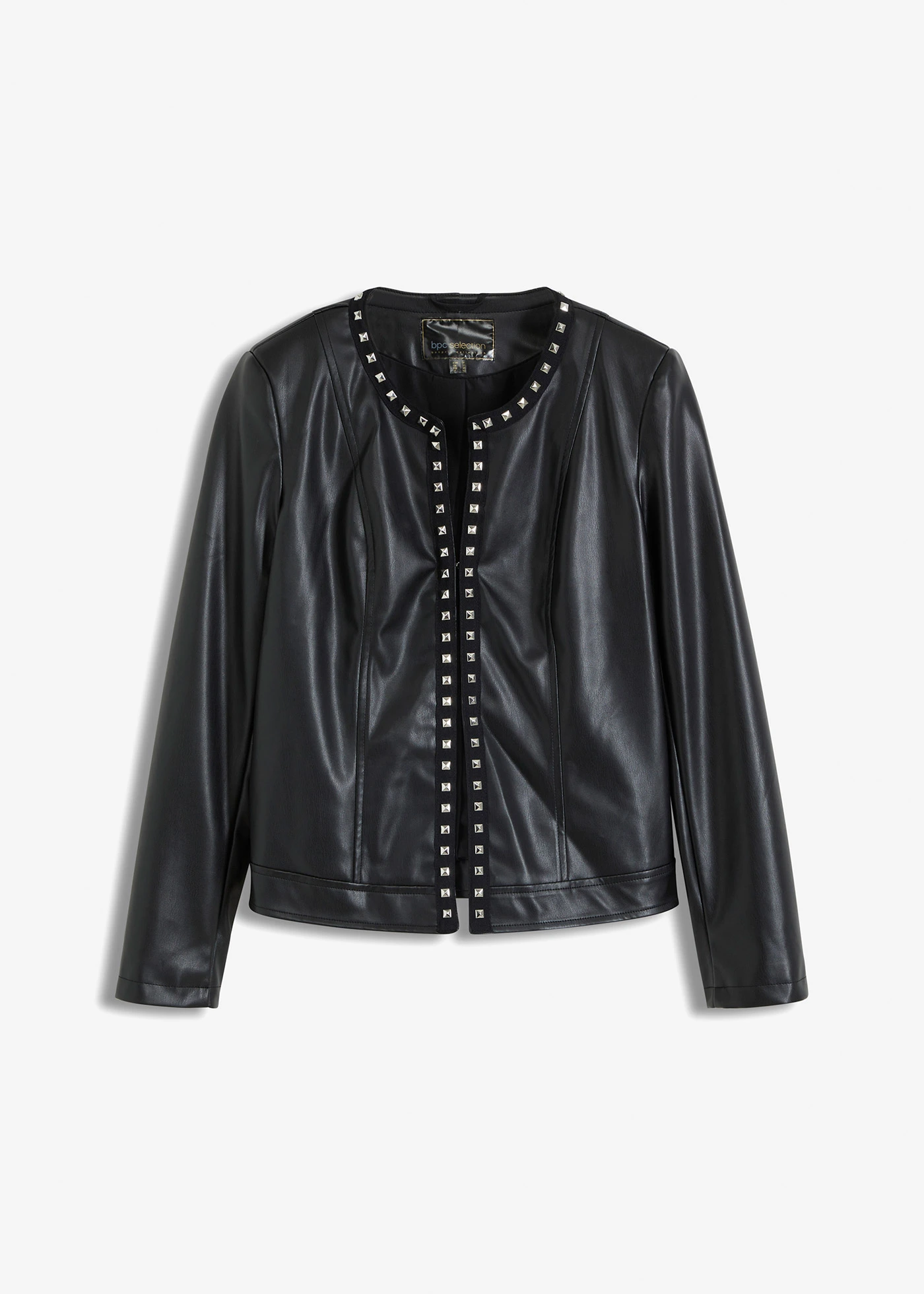 Imitatieleren blazer met studs • zwart • bonprix online shop