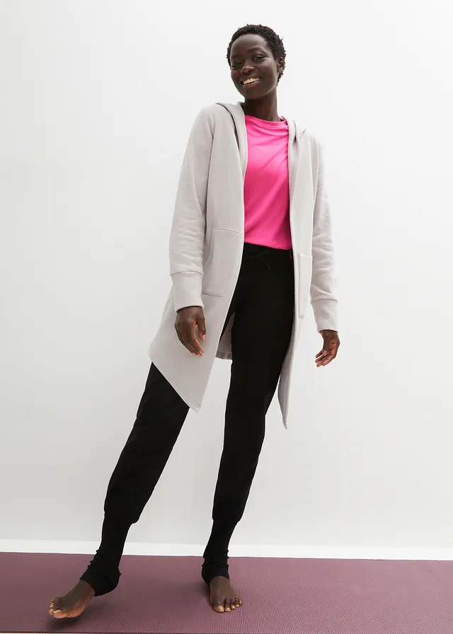 Lang sweatvest, Kleur: lichtgrijs