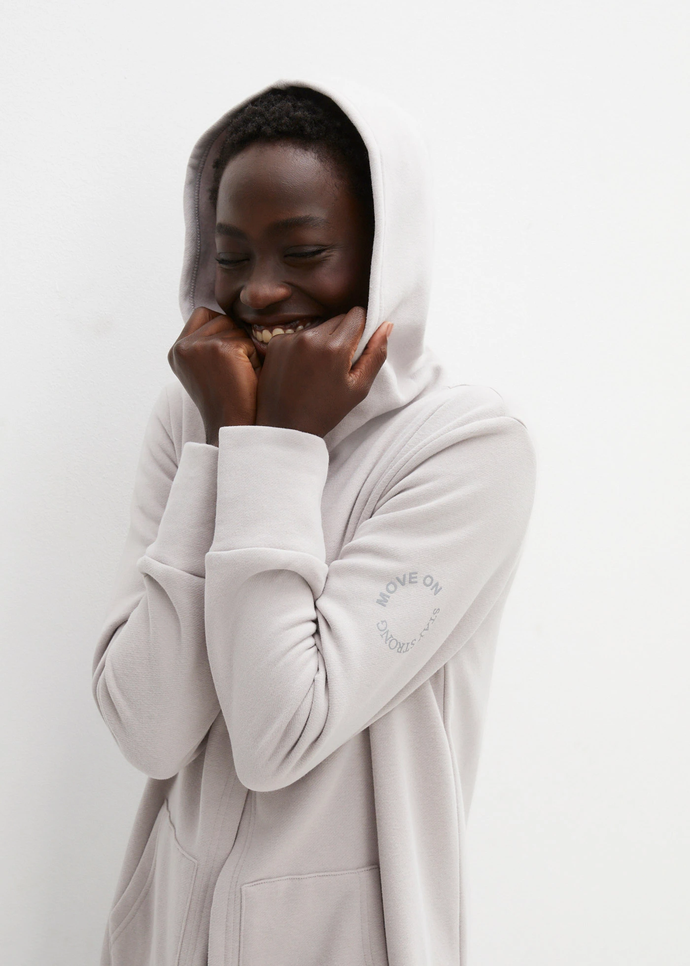 Lang sweatvest in een katoenmix • lichtgrijs • bonprix online shop