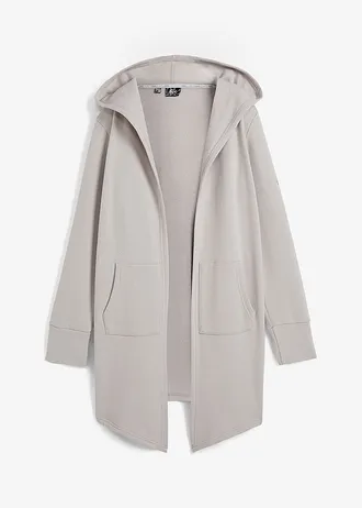 Hosszú szabadidőfelső pamut keverékből • világosszürke • bonprix áruház