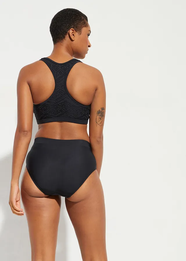 Biustonosz bikini bustier z koronką • czarny • sklep bonprix
